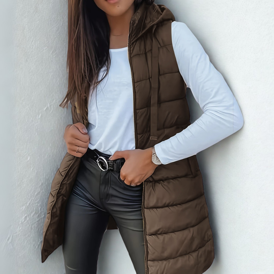 Charlie™ - Casual Sleeveless Hood Long Puffer Vest