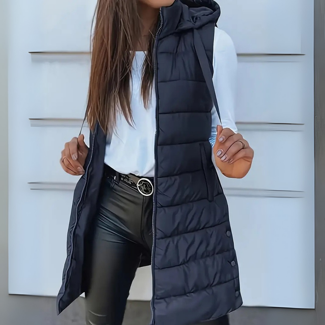 Charlie™ - Casual Sleeveless Hood Long Puffer Vest