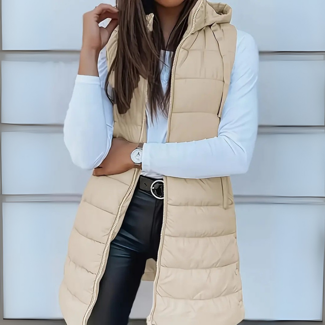 Charlie™ - Casual Sleeveless Hood Long Puffer Vest