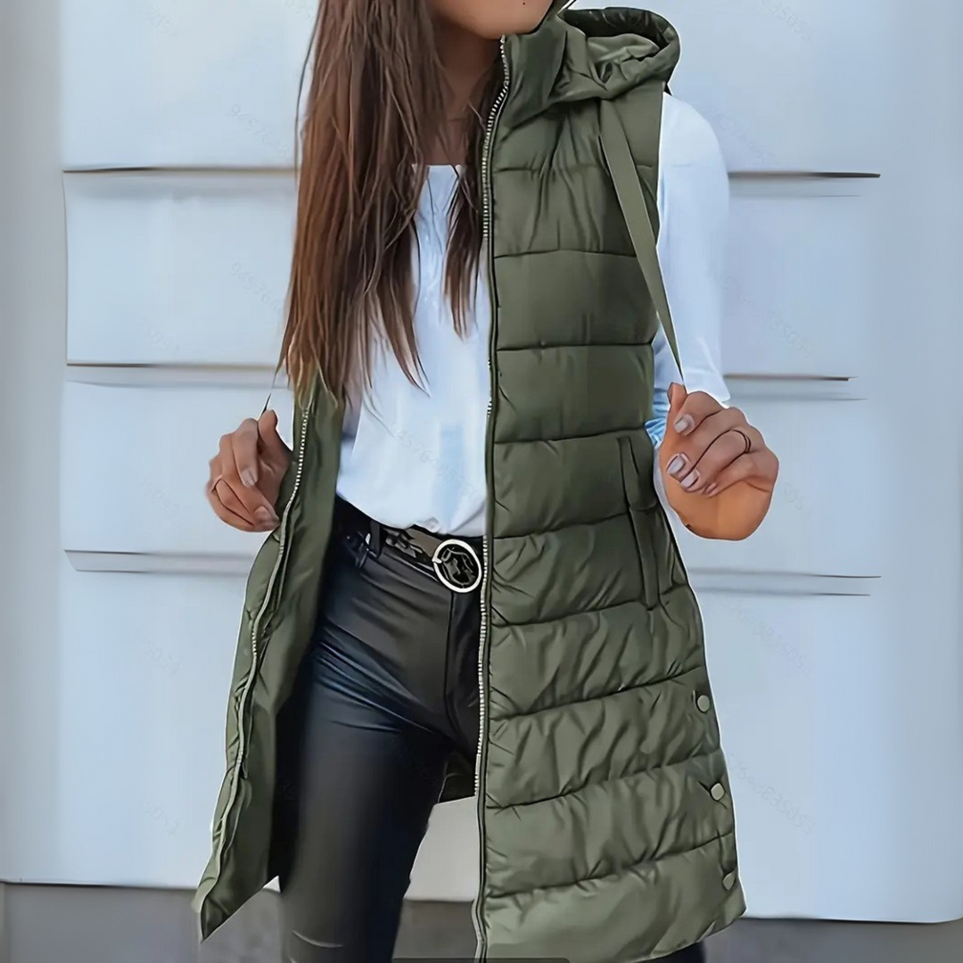 Charlie™ - Casual Sleeveless Hood Long Puffer Vest
