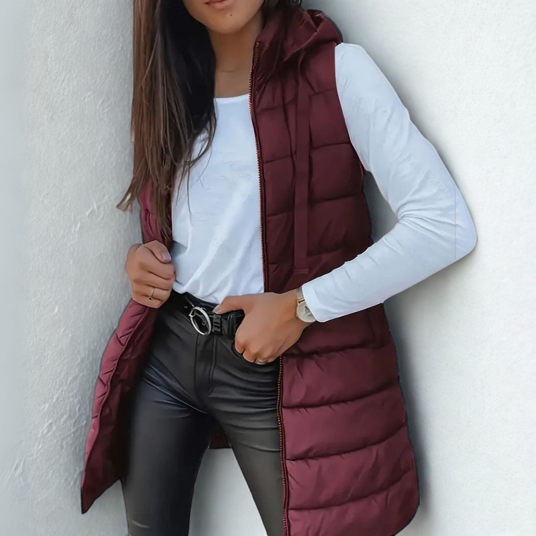 Charlie™ - Casual Sleeveless Hood Long Puffer Vest
