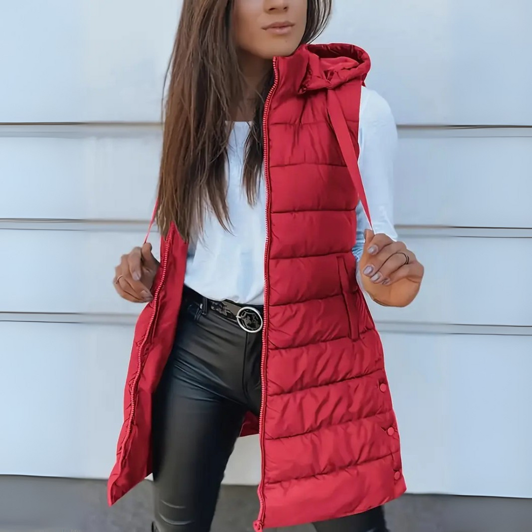 Charlie™ - Casual Sleeveless Hood Long Puffer Vest