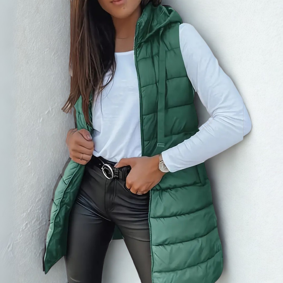Charlie™ - Casual Sleeveless Hood Long Puffer Vest