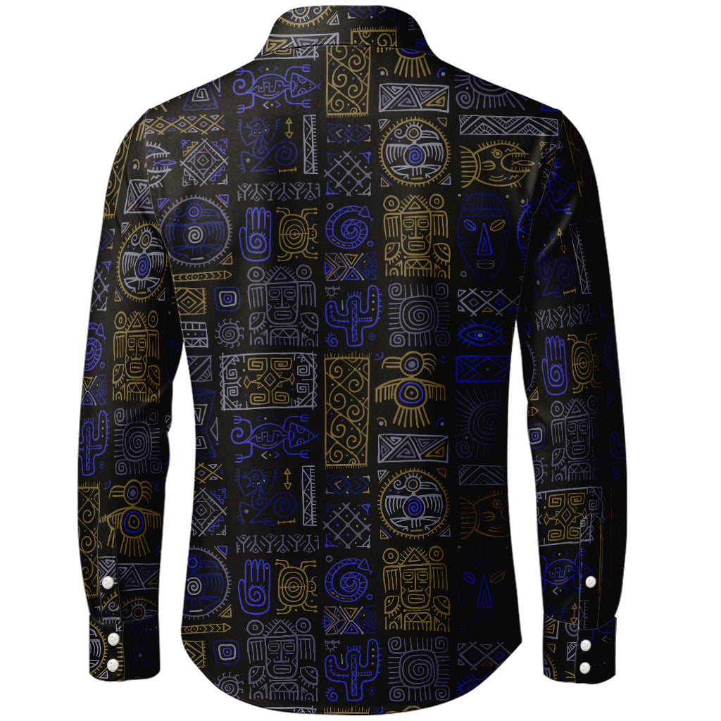 Vunketa - Langærmet skjorte med tribal-mønster