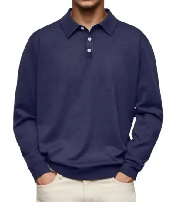 Samuel | Comfortable Long-Sleeved Polo