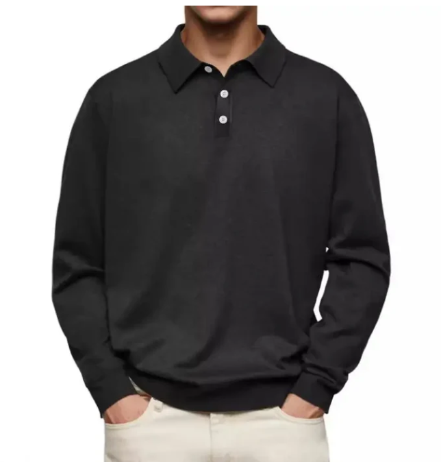 Samuel | Comfortable Long-Sleeved Polo