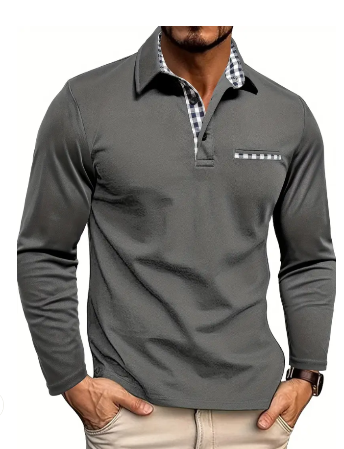 Frederik - Elegant Langærmet Poloshirt