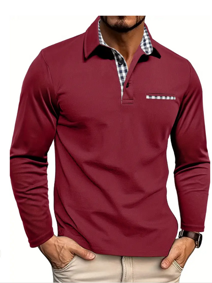 Frederik - Elegant Langærmet Poloshirt