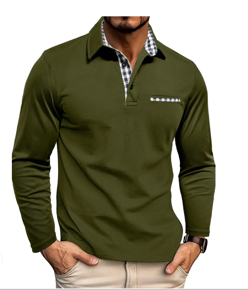 Frederik - Elegant Langærmet Poloshirt