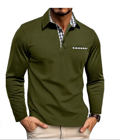 Frederik - Elegant Langærmet Poloshirt