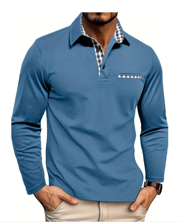 Frederik - Elegant Langærmet Poloshirt