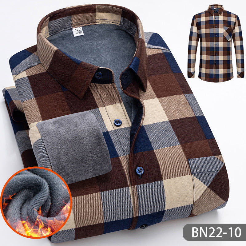🎁Limited-time offer ⏰£24.95 Autumn and winter men's casual thickened warm shirts