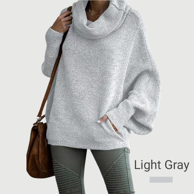 🎉HOT SALE💖Women's Batwing Cowl Neck Sweater with Pockets